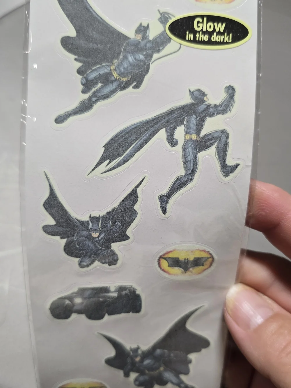 Batman Black and Yellow Glow-in-the-Dark Sticker Sheet